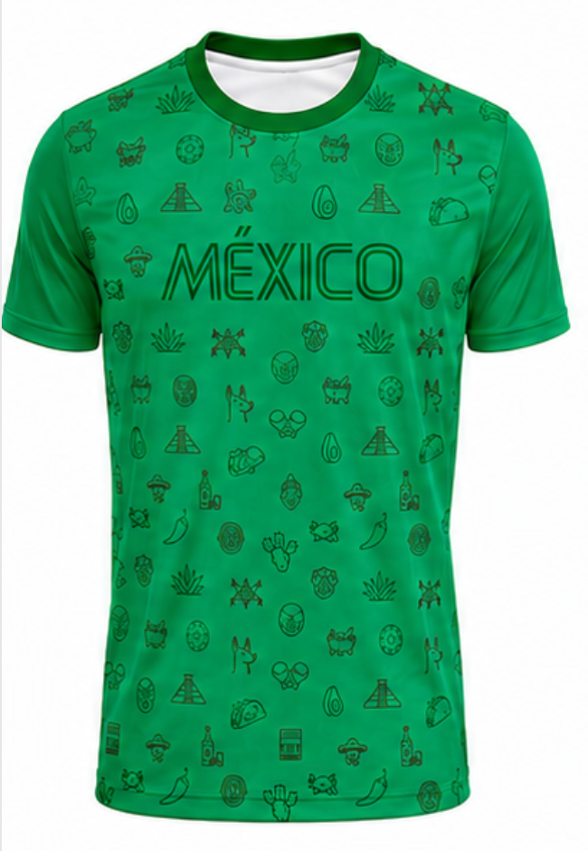 Playera FTK México Folklore Verde