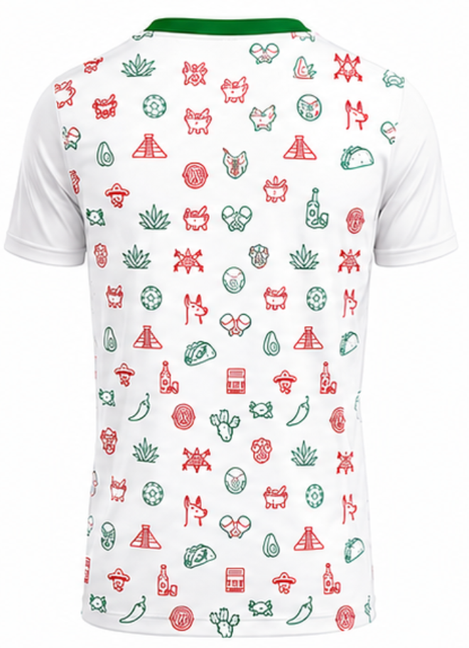 Playera FTK México Folklore Blanca