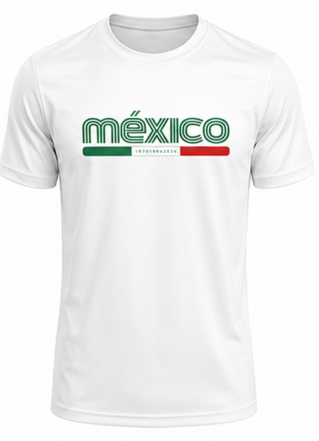 Playera FTK México Tres Mundiales Blanca